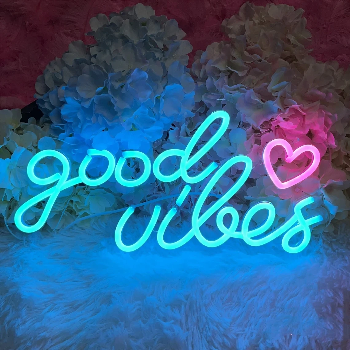 

Good Vibe Customized Neon Light Aesthetic Shop Home BAR Art Anniversar couple room cave wall decoration Aesthetic neon signs