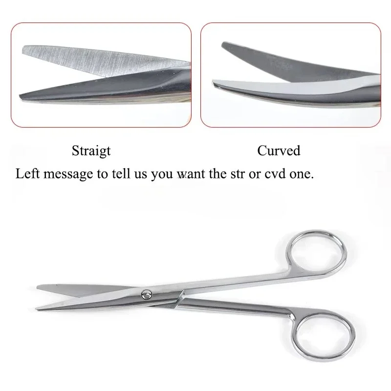 Manual Surgical Instrument Medical Surgery Scissors Stainless Steel Tissue Cutter Remove Gauze 14cm Bandage High-Temperature