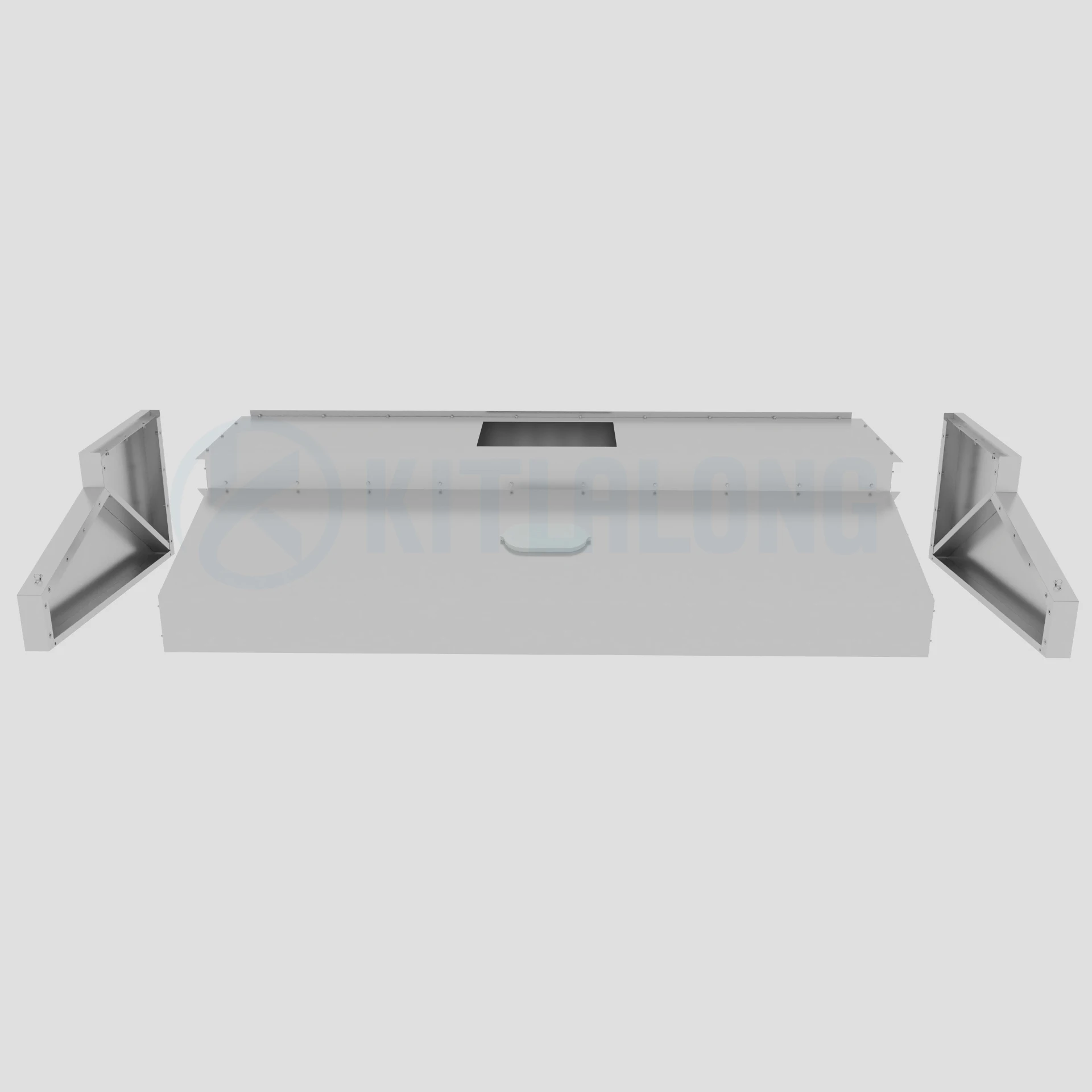 for Commercial Kitchen Exhaust Hood Wall Canopy High Temp Light Fixtures Stainless Steel Exhaust Hood with filter