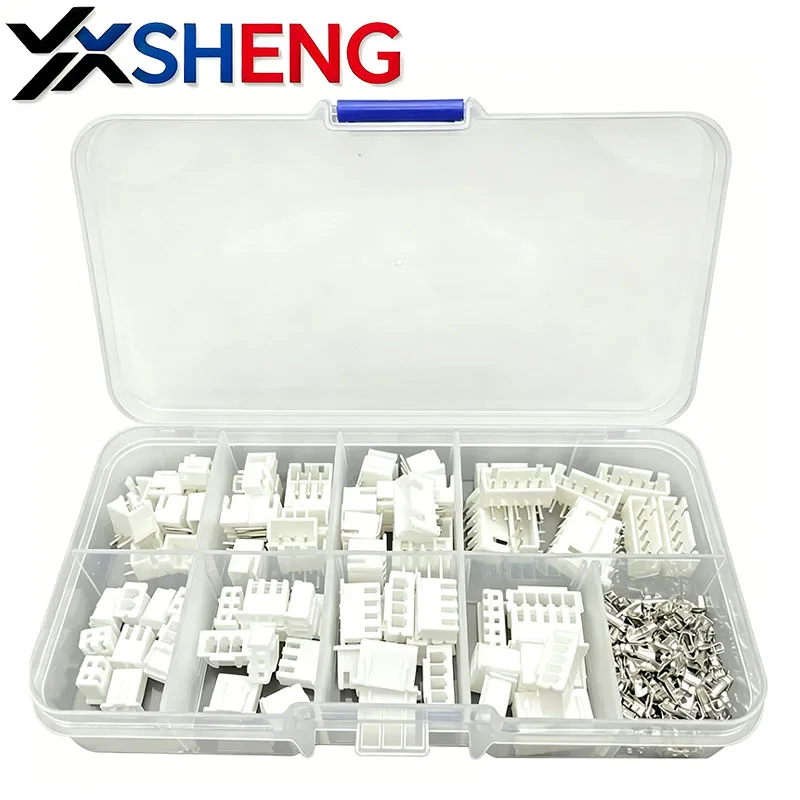 230Piece XH2.54 2P 3P 4P 5Pin 2.54mm Pitch Terminal Kit Housing Bent Needle Pin Header JST JC3 Connector Wire Connectors Adaptor