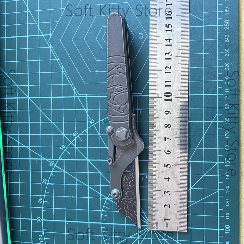 1PCS Tool Eagle Claw Titanium Alloy Folding Knife Paper Cutting Knife with Replaceable Blades and Innovative Coupling Lock