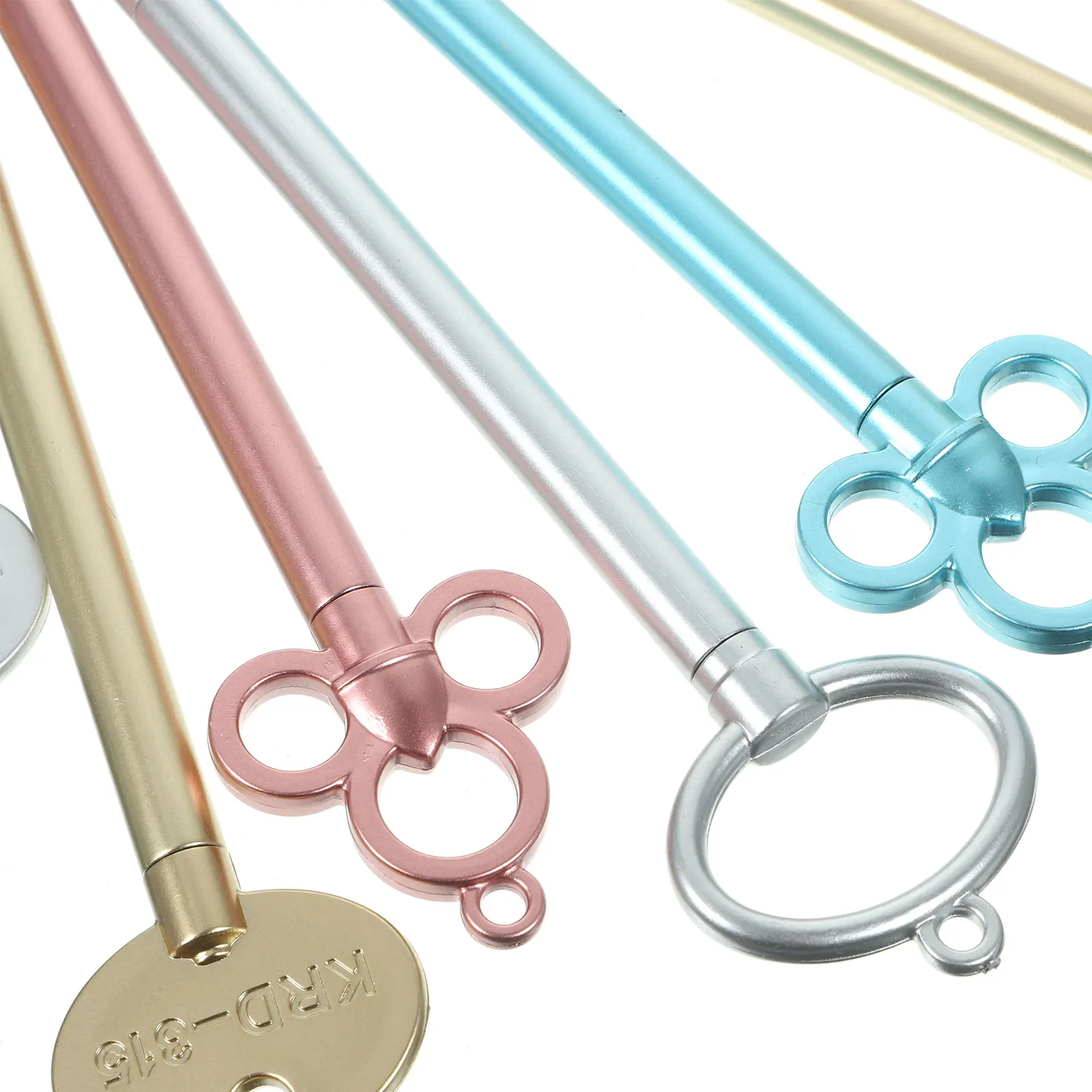 

12pcs Retro Key Shaped Gel Smooth Writing Tool For Students Office Signature Portable Cute Pens Lovely Stationery Gift