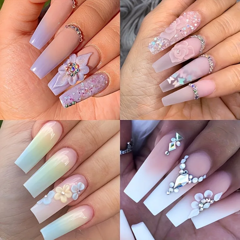 速乾性アクリルネイルパウダー,エクステンションとアートに長持ち,ランプ不要,3色,300g