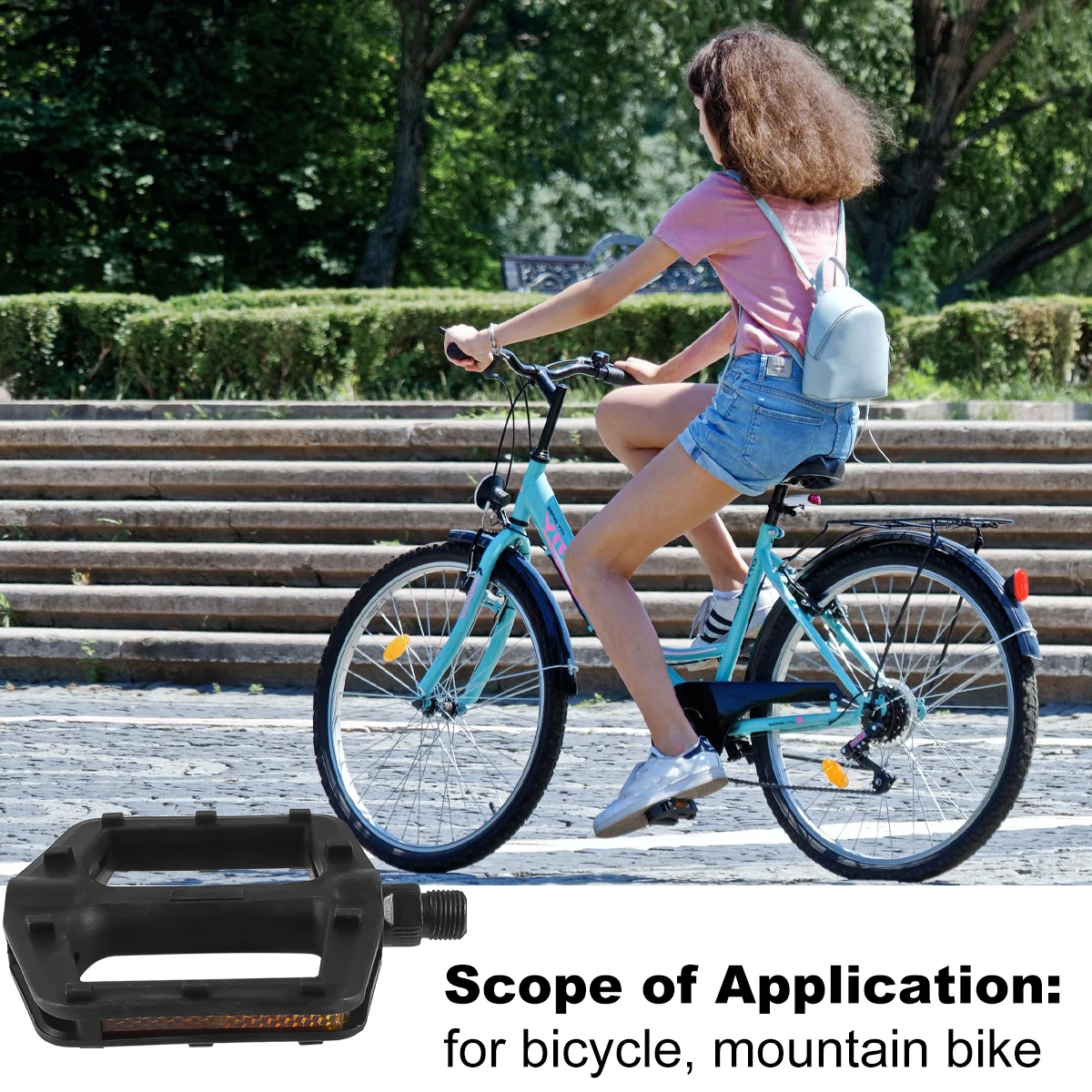 

2 Pairs Traction Anti-slip Foot Pedal Pedals for Plastic Cycling Bike