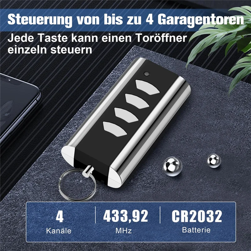 Telecomando di alta qualità per Normstahl Entrematic RCU 433-4K,RCU 433-2K,EA433 2KM,433.92 Telecomando per garage Rolling Code