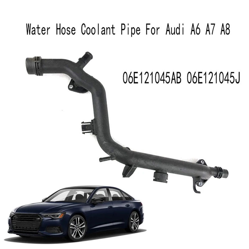 1 Piece Car Engine Cooling Radiator Pipe Water Hose Coolant Pipe Plastic Durable In Use For  A6 A7 A8 06E121045AB 06E121045J