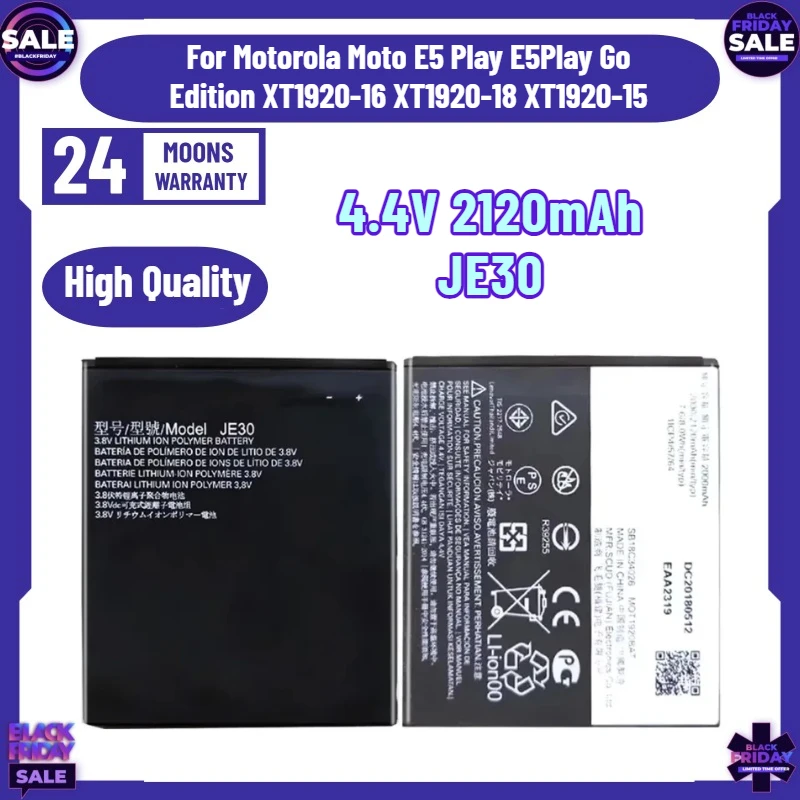 SWZY 4.4V 2120mAh JE30 Battery For Motorola Moto E5 Play E5Play Go Edition XT1920-16 XT1920-18 XT1920-15 Mobile Phone Batteries