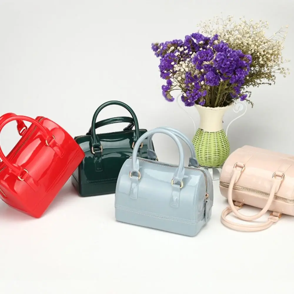 

Portable PVC Jelly Crossbody Bags Waterproof Candy Transparent Shoulder Bag Handbag Women's Bucket Bag