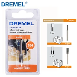 Dremel 650/654 Straight Routing Bit Milling Cutter for Metal Wood Hole Cutter for Woodworking Tools Carving Grooving Accessories