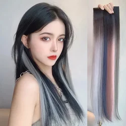 60cm Long Straight Hanging Ear Wig Clip Synthetic Clip In Hairpiece Accessories Hairpiece Hairpin