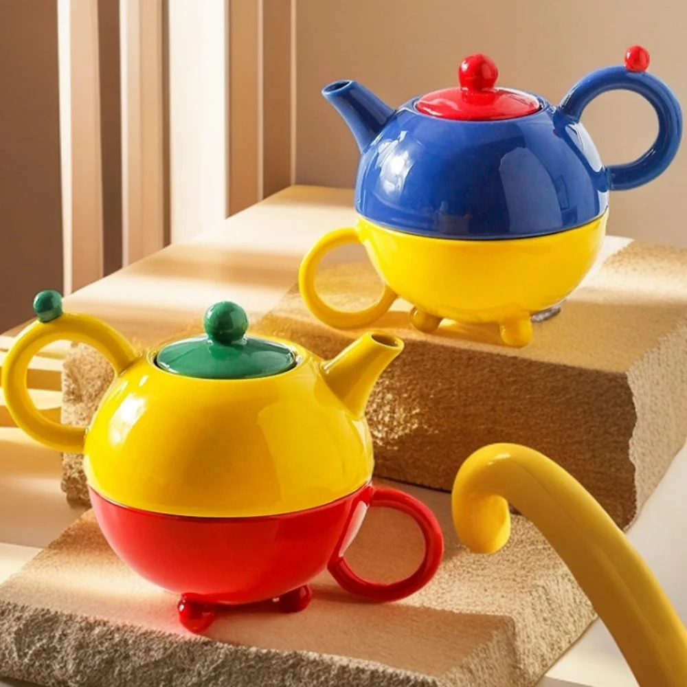 

Tea For One Cartoon Beautiful Tea Set Teapot & Teacup Porcelain Tea Set for Afternoon Tea Teaware