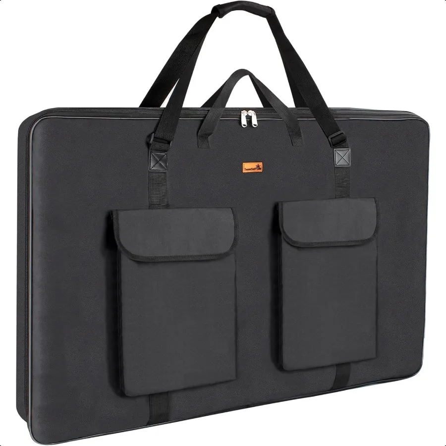 

Art Portfolio Case 24 x 36 Artist portfolio bag 2K water resistant Canvas Carrying Case with Tote Portfolio Folder for Artwork