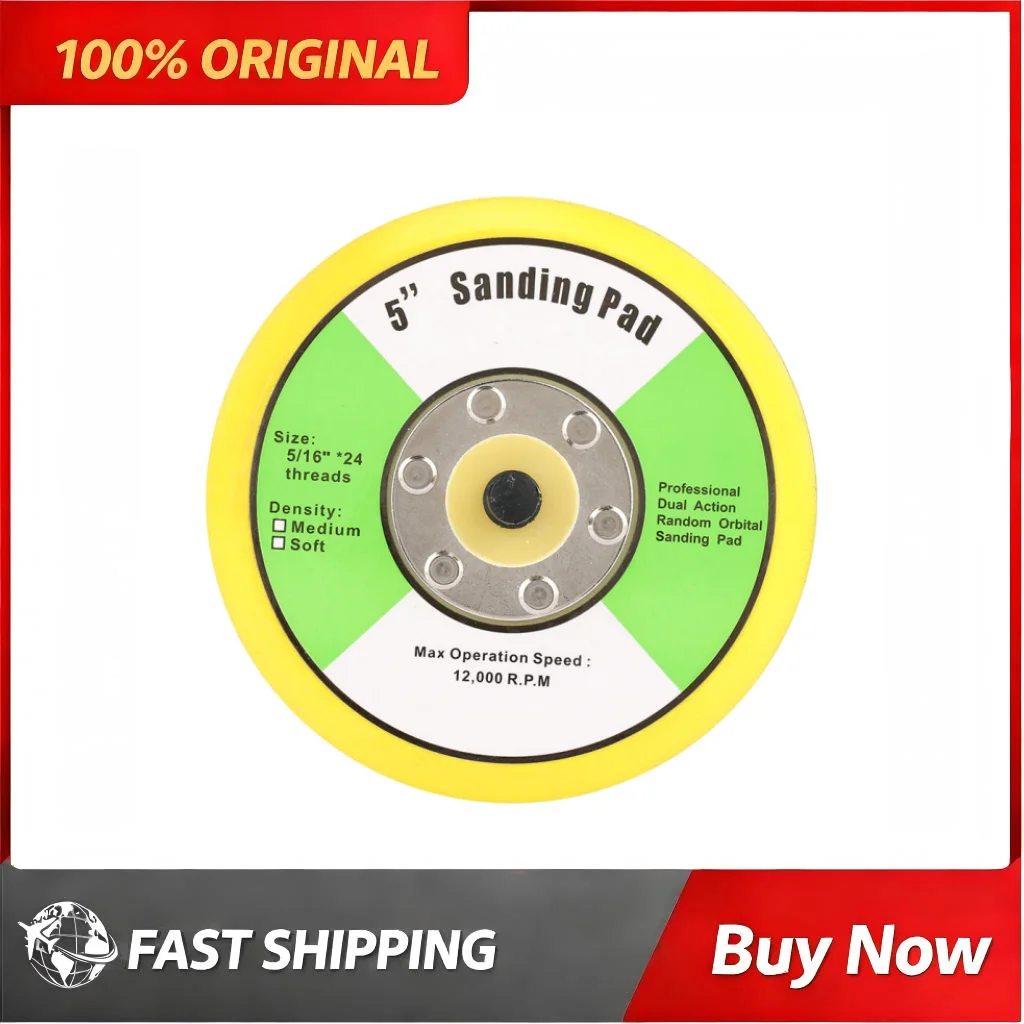 

5 Inch No Hole Sanding Pad M8 Thread Hook Loop Backing Pad Polishing Backup Plate Angle Grinder Car Wood Metal Sanding Polishing