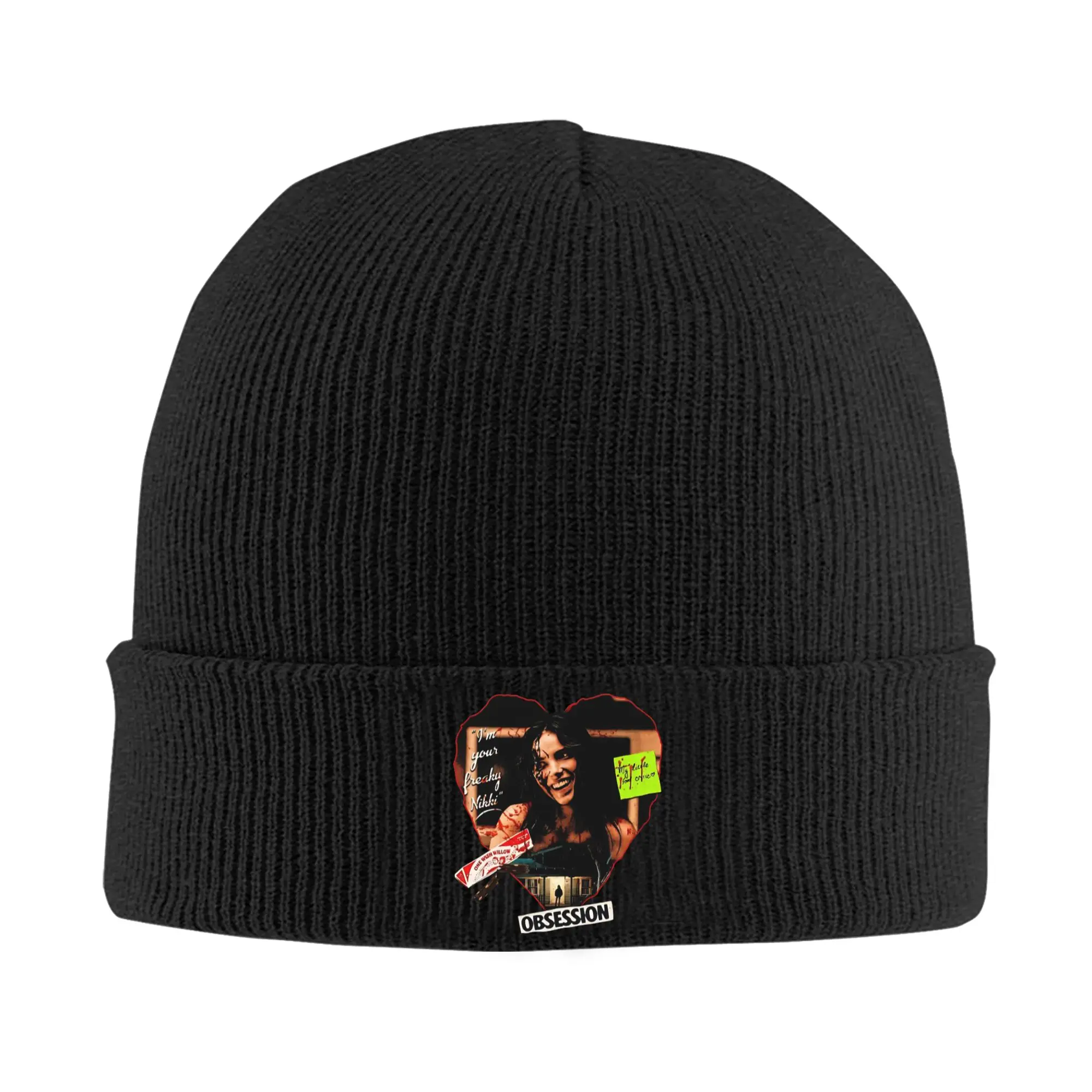 Freaky Nikki Obsession Hats Autumn Winter Beanies Warm Horror Movie Caps Unisex Acrylic Knitted Hat