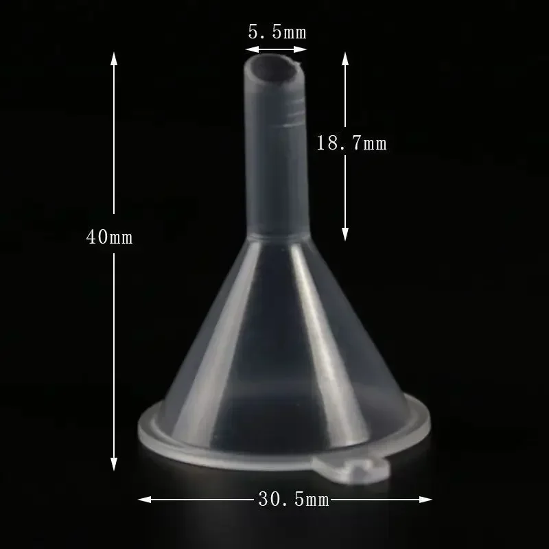 10PCS Mini Plastic Funnels for Liquid Transfer, Lab, and School Use