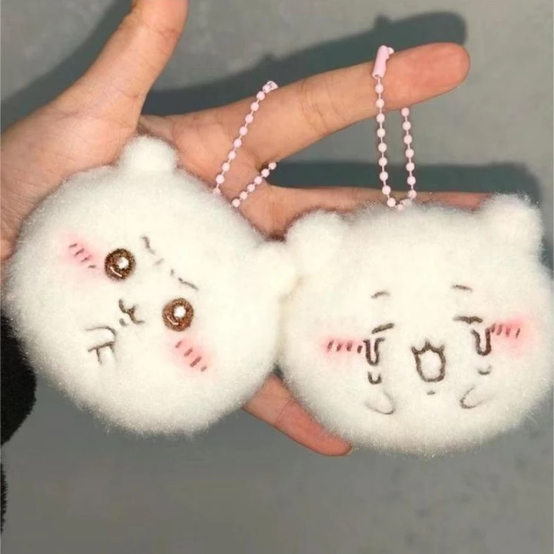 Cute Plush Anime Keychains Cute Cartoon Chikawas Squeak Doll Toy Key Ring Soft Stuffed Backpack Bag Pendant Hanging For Gift