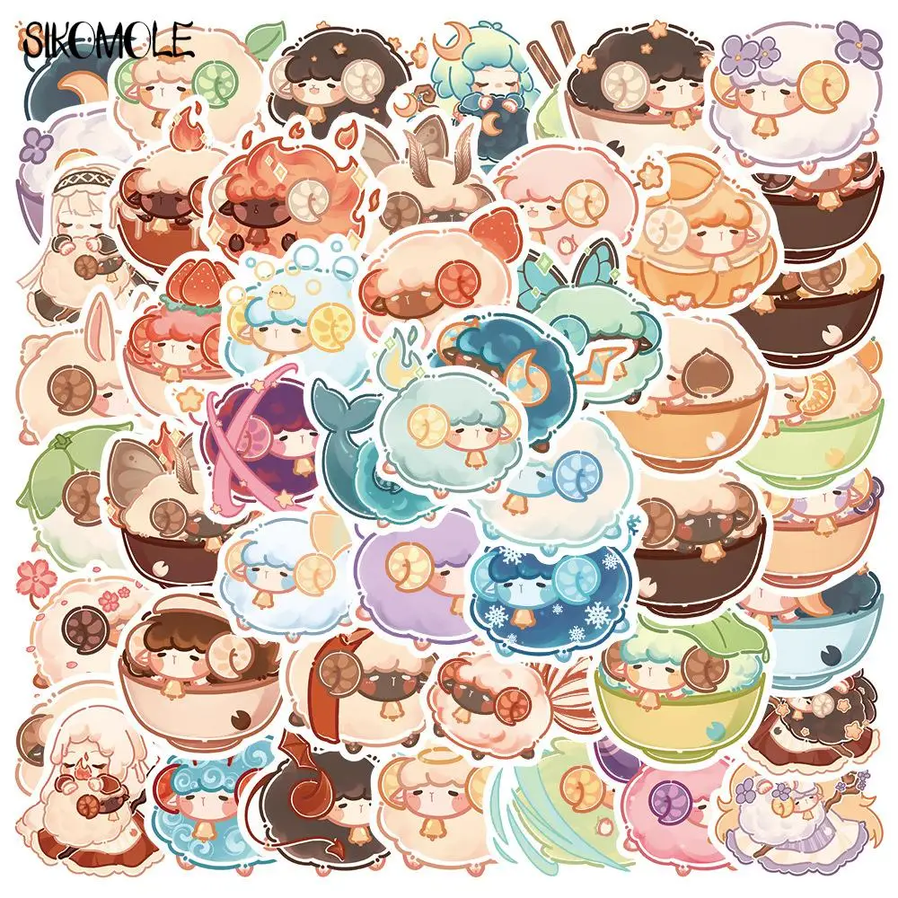 10/30/50PCS Cartoon Cute Lamb Stickers Kawaii Sheep Animal DIY Toy Laptop Luggage Skateboard Suitcase Graffiti Decals Sticker F5