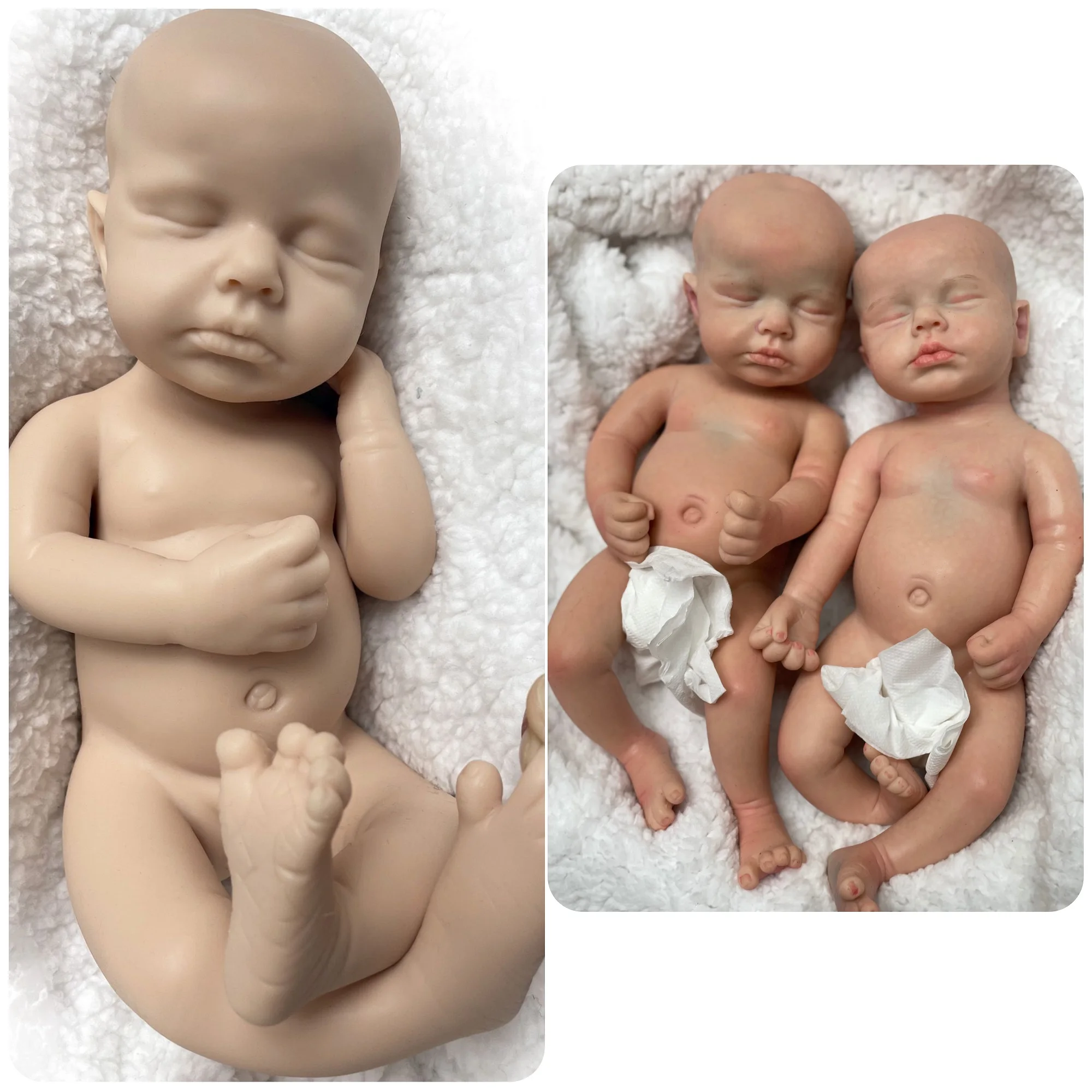 

33cm Solid Silicone LouLou Bebe Reborn Painted and Unpainted Lifelike Reborn Dolls Muñecas Reborn Bebe Reborn Corpo De Silicone