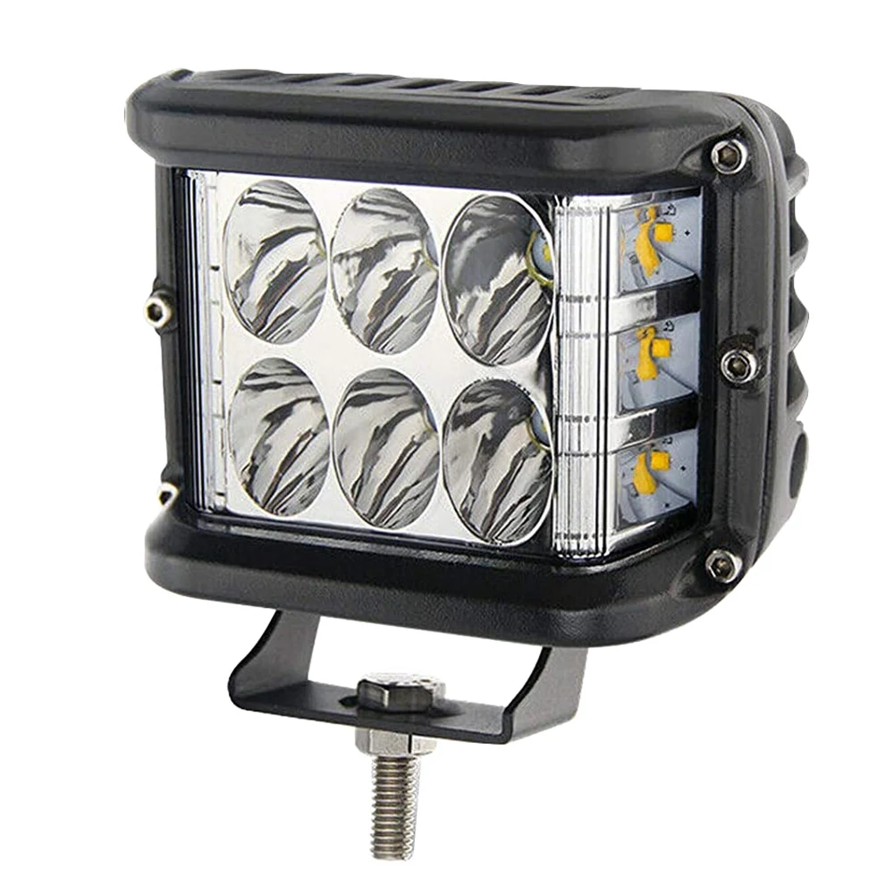 Dual Side Shooter Off Road Strobe Light Bar, luzes de trabalho LED, luz de nevoeiro para caminhão, reboque, barco, SUV, RV, 4 Polegada