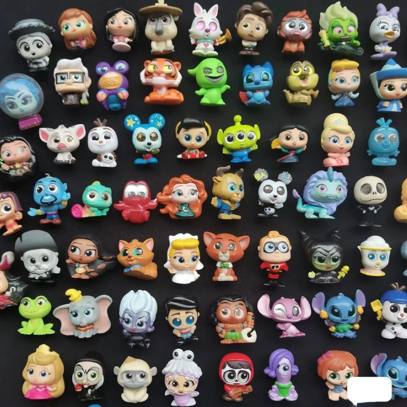 50/100 stücke Disney Türen Prinzessin Stich Anna Elsa Mickey Mouse House cute Kawaii große Augen Puppe Cartoon Modell Spielzeug Kinder Geschenke