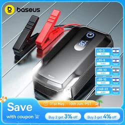 Baseus 20000mAh urządzenie do uruchamiania awaryjnego samochodu Power Bank 2000A 20000mAh ładowarka samochodowa Auto awaryjne wspomagania urządzenie zapłonowe skoku
