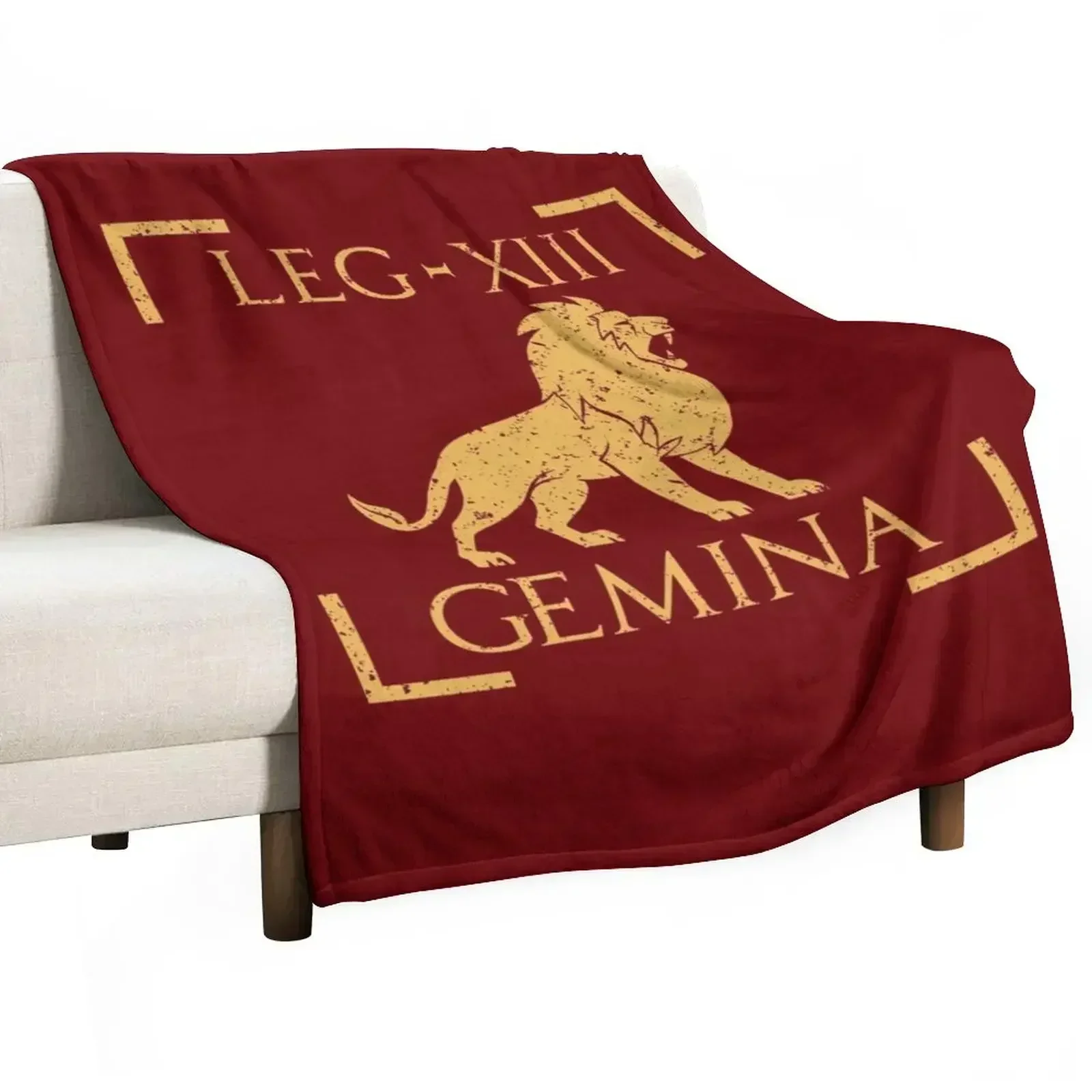 Legio XIII Gemina Lion Emblem Roman Legion Throw Blanket Large Moving Luxury Picnic Multi-Purpose Blankets
