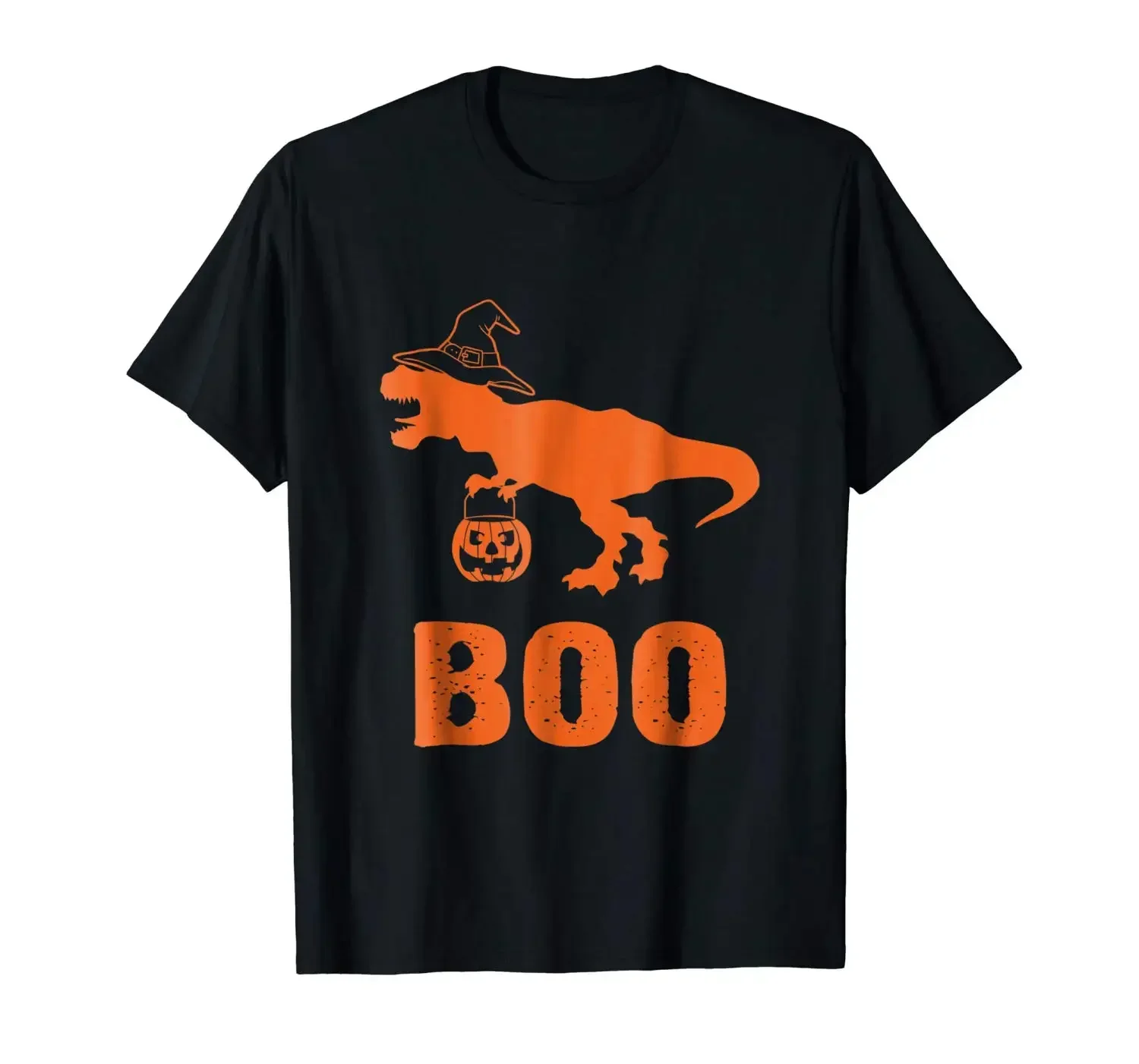 

Funny Boo T-rex Witch Halloween Costume Dinosaur T-Shirt 100% Cotton O-Neck Summer Short Sleeve Casual Mens T-shirt Size S-3XL