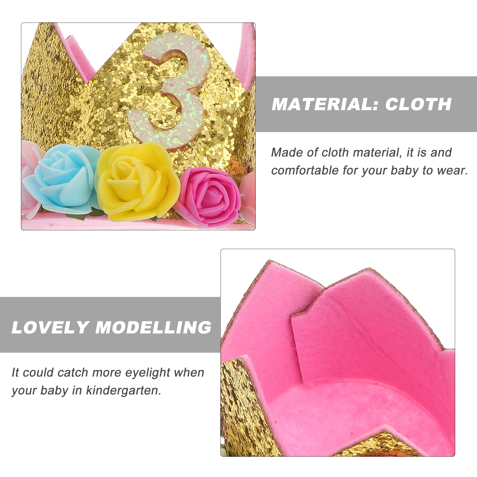 

Детские аксессуары для волос с короной, мягкий удобный тканевый материал, детские повязки на голову для девочек, семейные фотографии на день рождения