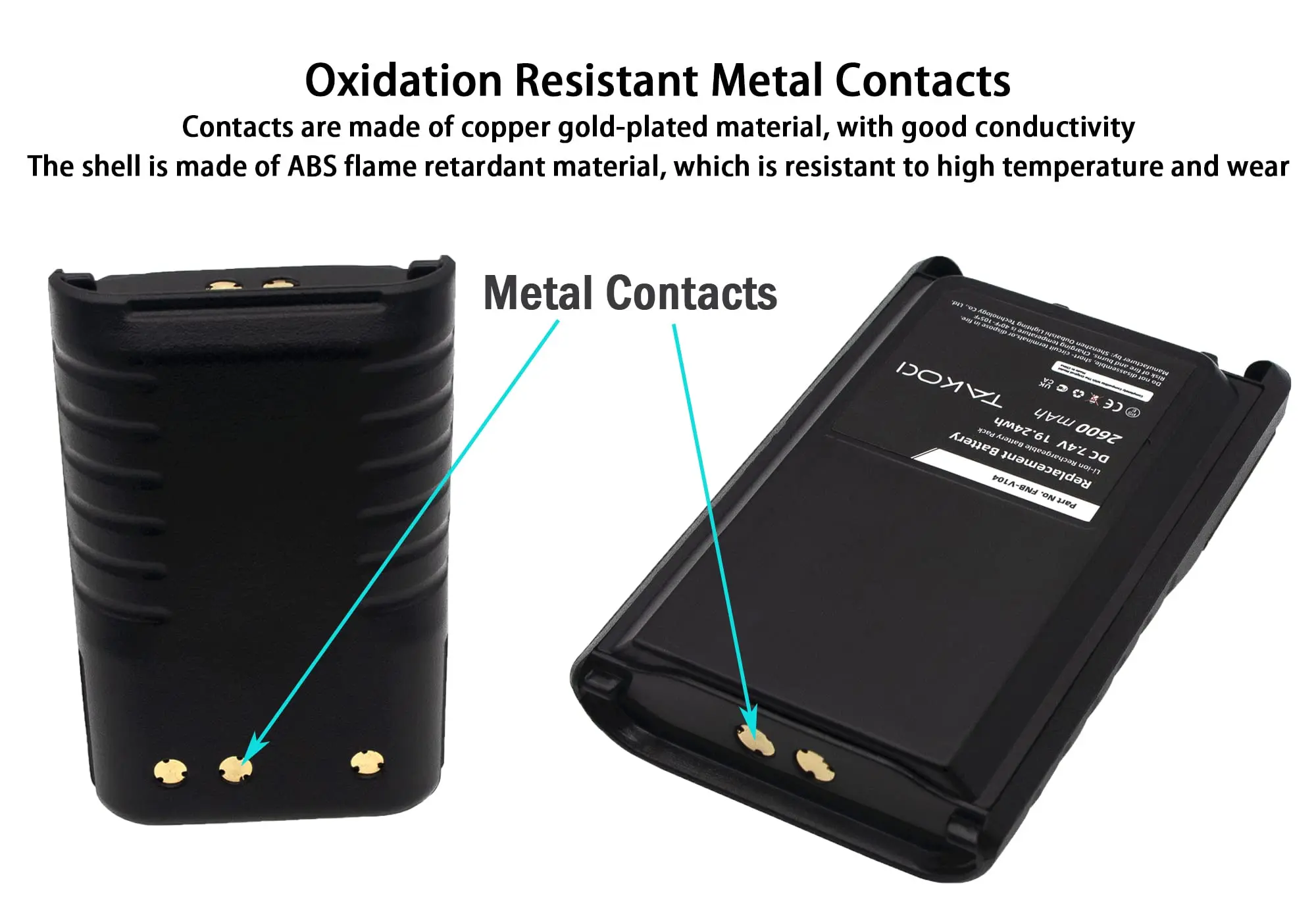 Replacement Battery for Vertex  VX-230, VX-231, VX-231L, VX-234 FNB-V131Li, FNB-V132Li 7.4V/2600mAh