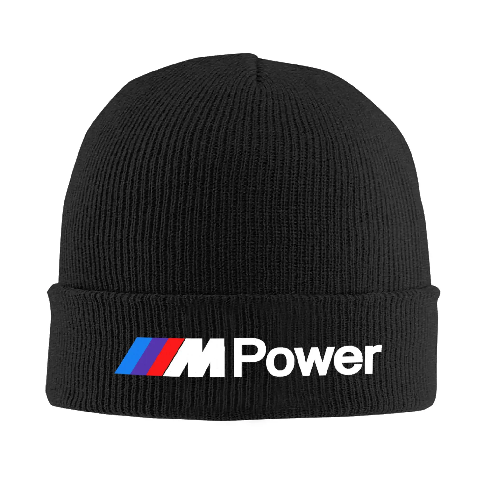 Custom M Powers Sport Car Skullies Beanies Caps For Men Women Unisex Trend Winter Warm Knit Hat Adult  Bonnet Hats