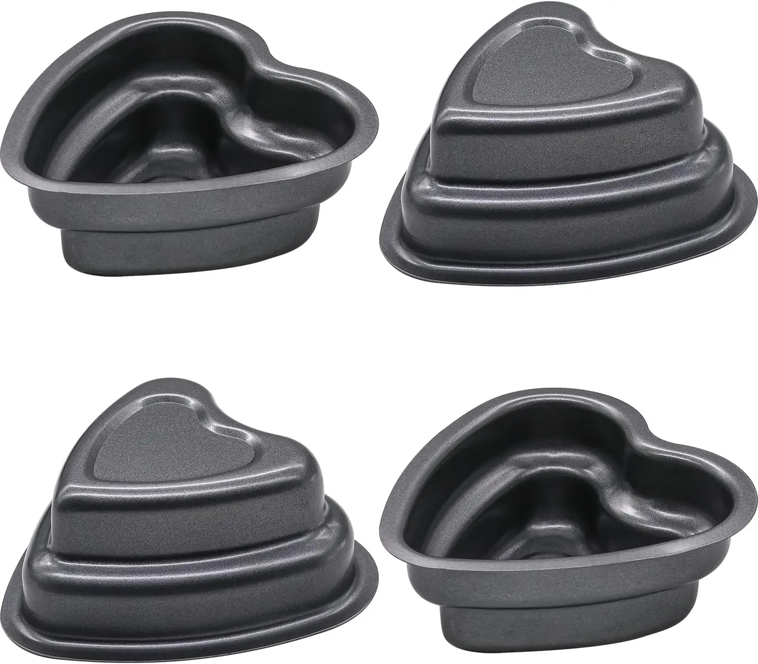 Mini Heart Shaped Cake Pans Essential Kitchen Tools For Crafting Charming Desserts With Nonstick