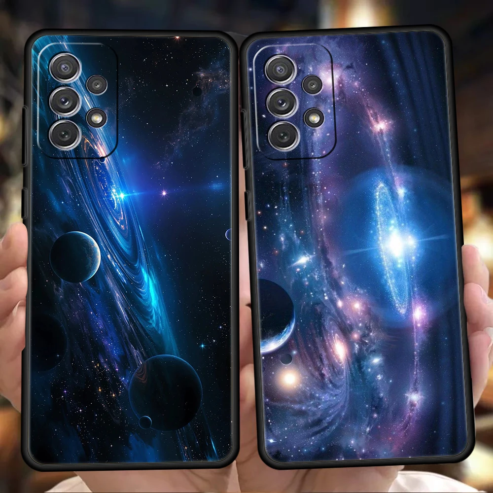 Phone Case for Samsung Galaxy A13 A15 A17 A22 A23 A25 A31 A32 A33 A35 A41 A51 A52 A55 5G Soft TPU Shell Universe Space Painting