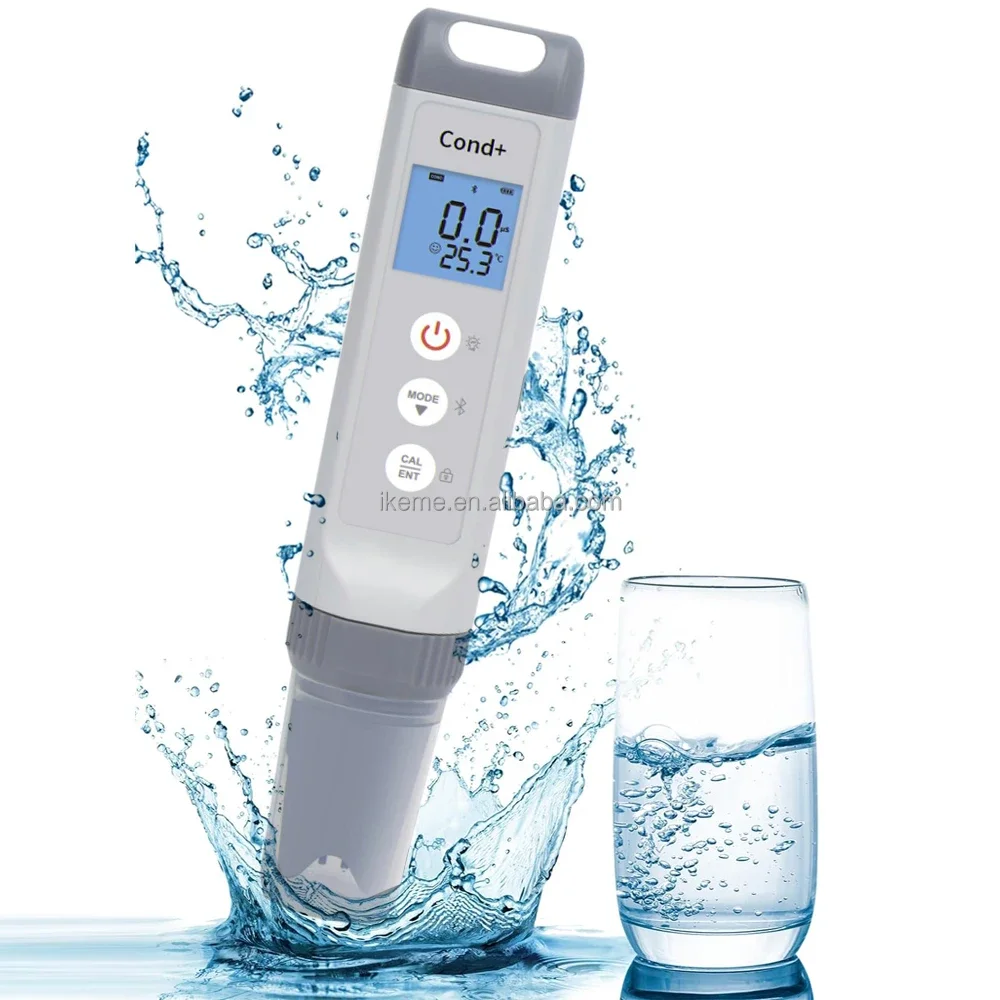 IKEME 0.01 High Accuracy PH Meter PH/TDS/EC/Salt/Temp PPM Meter Water Tester For Drinking Water Hydroponics Plants Aquarium Pool