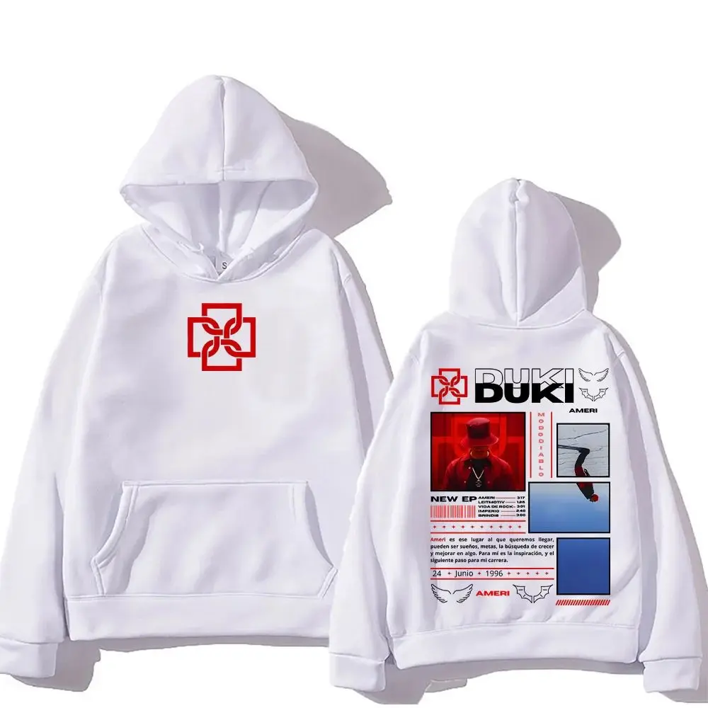 

Rapper Duki Ameri Hoodies Men's Women Clothing Fashion Hip Hop Oversized Hooded Sweatshirts Unisex Casual Long Sleeve Pullovers