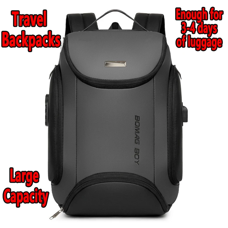 

Classic Travel Backpack Men Business Backpack School Expandable USB Bag Large Capacity 15‘’ Laptop Waterproof Fashion Backpack