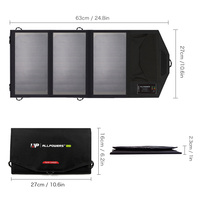 ALLPOWERS Solar Panel 21W 5V Solar Charger Portable Solar Battery Chargers Charging for Phone for Hiking  Camping Outdoors