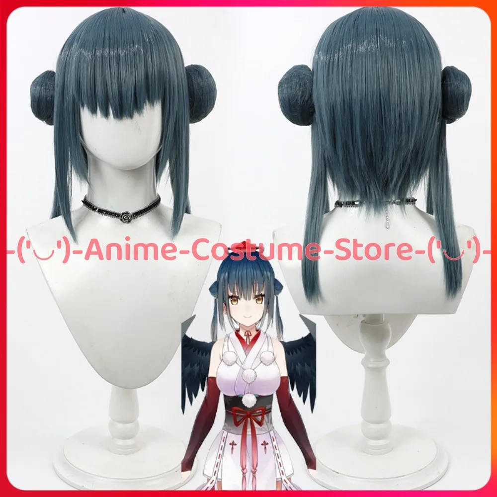 

VTuber Yamagami Rukata Cosplay Wig Twin Buns Anime Game Character Halloween Carnival Party Wigs Heat Resistant Synthetic Hair