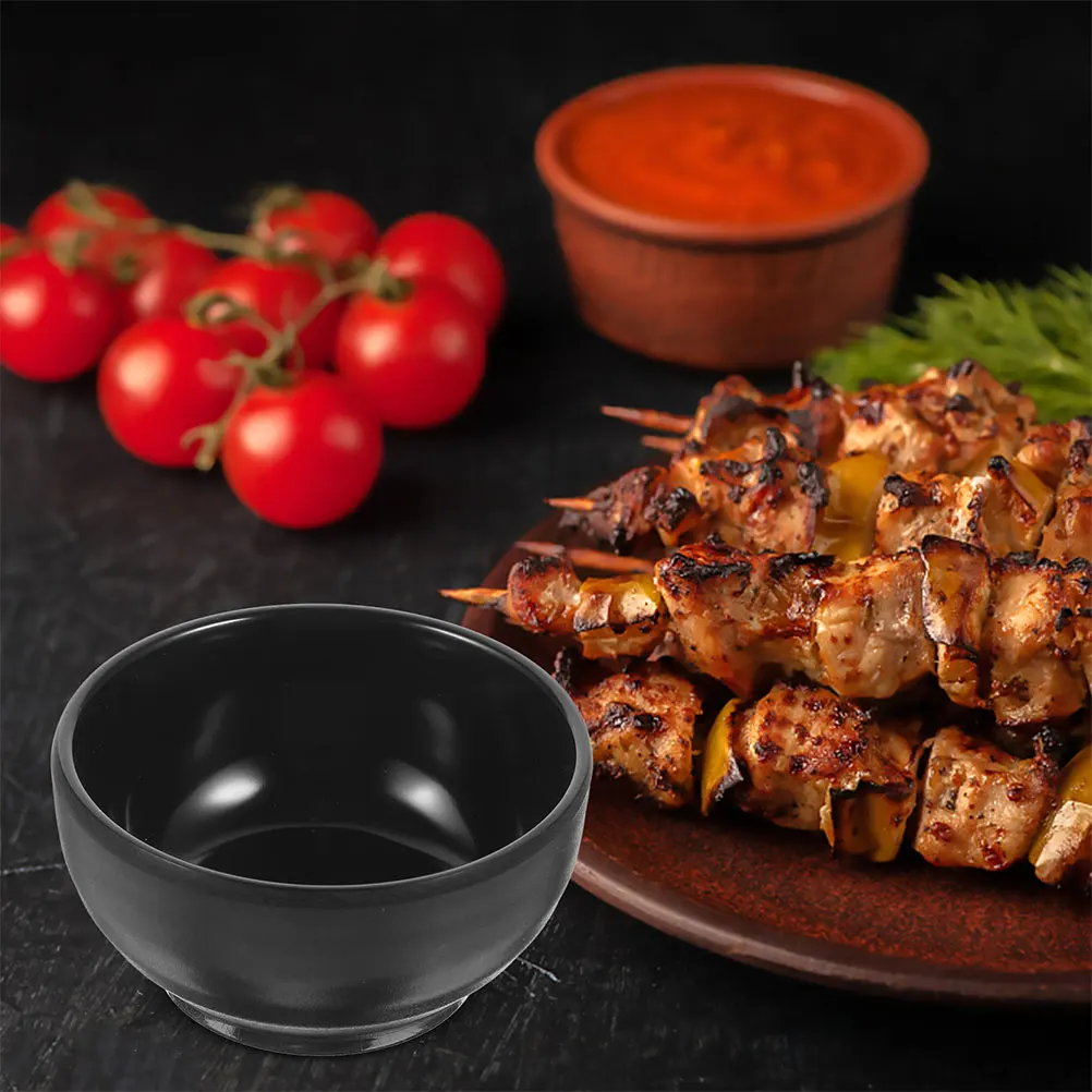 

2pcs Seasoning Bowl Dipping Sauce Dish Oil Condiment Round Snack Plate Strong Material Condiment Dish Sauce Server