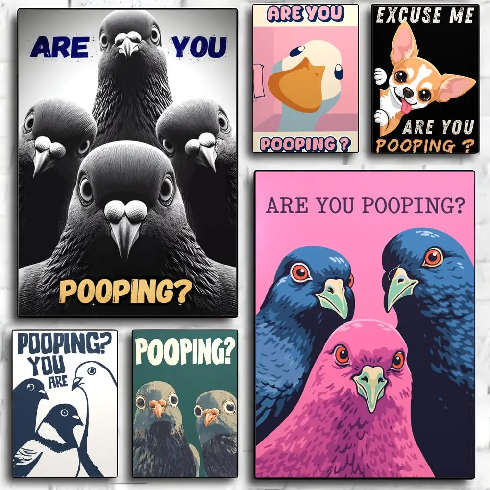 

Are You Pooping Poster HD Art Mural Waterproof Wall Decor Durable DIY Home Decoration for Living Room Bedroom