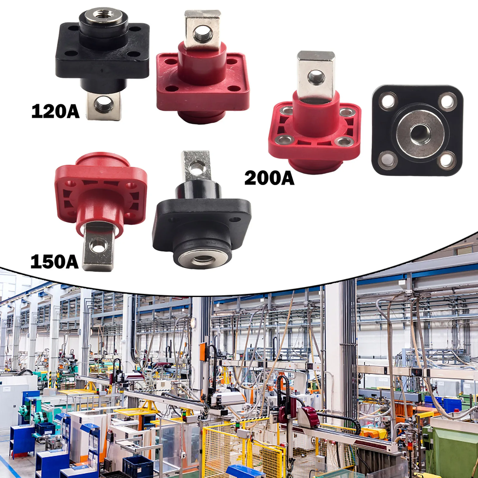 Conector de Terminal de batería de litio de cobre, adaptador de conector de almacenamiento de energía, 2 piezas, 120A, 200A, 300A, 400A