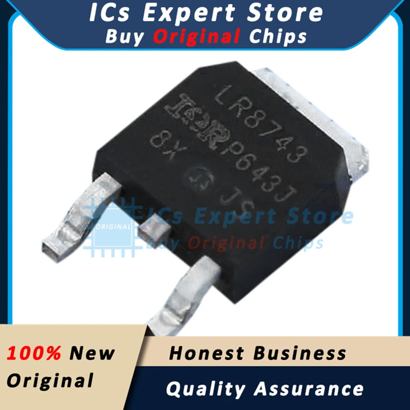 10PCS/LOT Original Transistor IRLR8743TRPBF N Channel 30V 160A MOSFET IRLR8743 LR8743 IRLR8743TRPBF TO-252-2