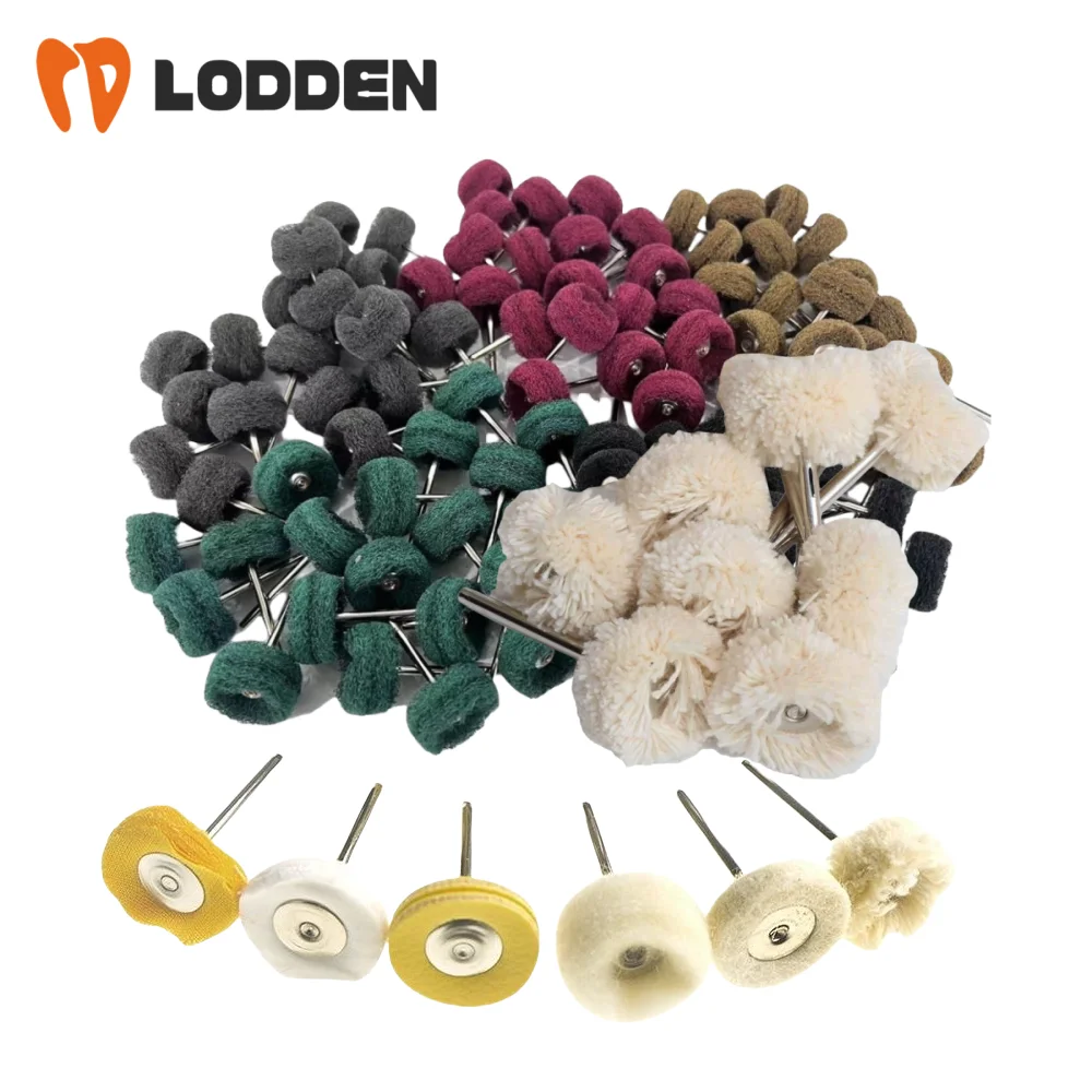 

10PCS Dental Polishing Brush Wheel Rotary Tools felt /Cashmere/ Cotton 2.35mm HP Artificer Ceramic Porcelain Grinding Dentist