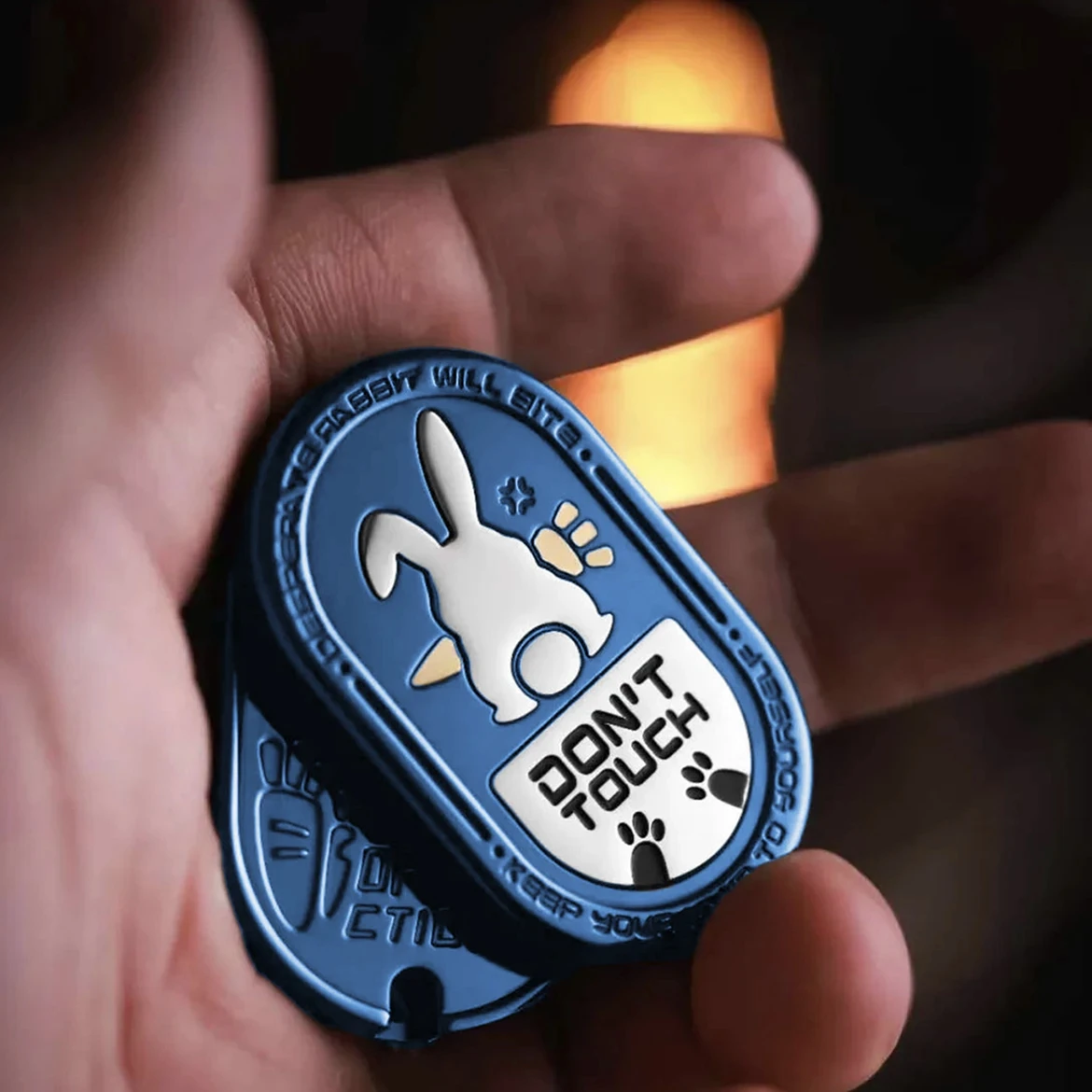 MOT – lapin grincheux en acier inoxydable, jouets sensoriels EDC, Anti-Stress, Spinner, curseur