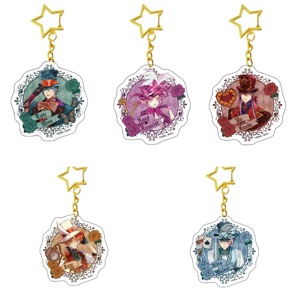 6cm D Gray-man Cute Acrylic Keychain Ornaments Decorations Cosplay Accessories Goods Gifts