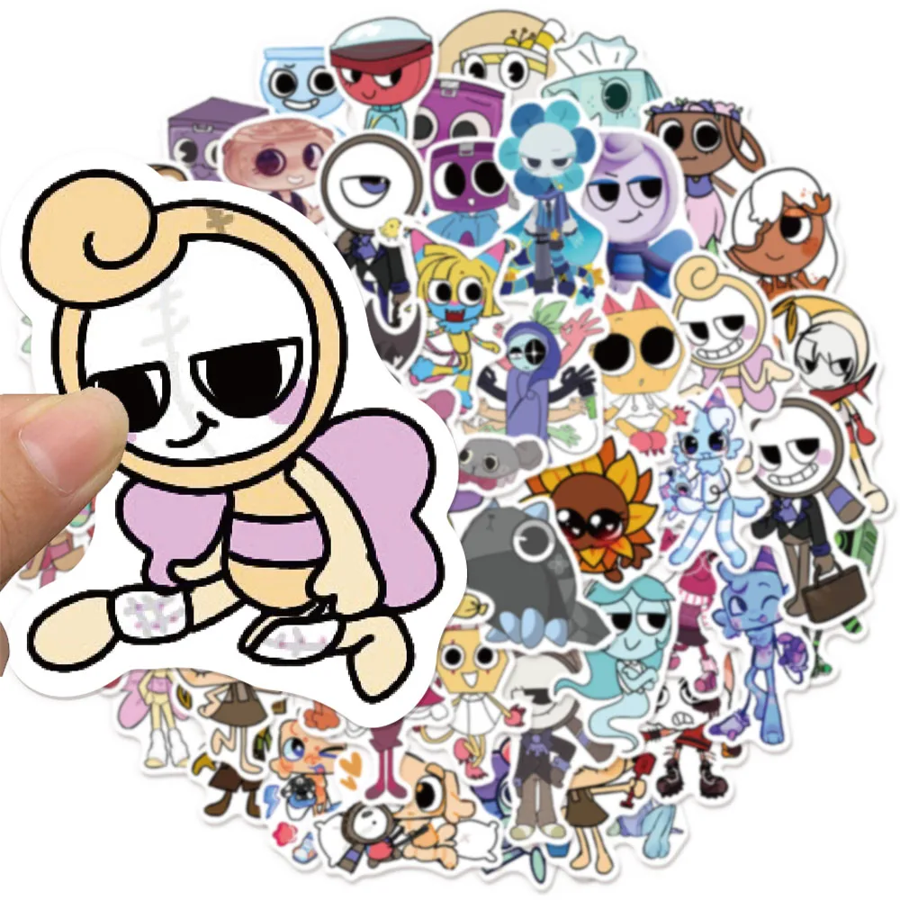 54 قطعة من ملصقات الرسوم المتحركة Dandys World لتزيين لوح التزلج المقاوم للماء والكمبيوتر المحمول والأمتعة والكمبيوتر المحمول والثلاجة #3