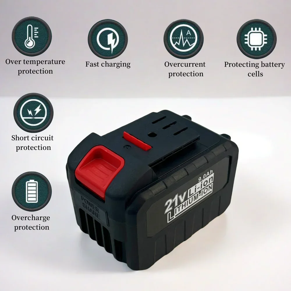 بطارية قابلة للشحن 21 فولت ل Dayi منشار كهربائي زاوية طاحونة بطارية ليثيوم أداة مفتاح الربط الكهربائية 3000 مللي أمبير/6000 مللي أمبير/9000 مللي أمبير #5