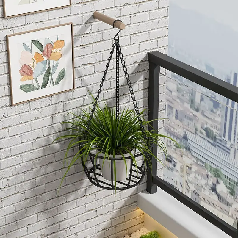 

Hanging basket wall hanging flower rack creative balcony wall hanging rack decorative flower basket