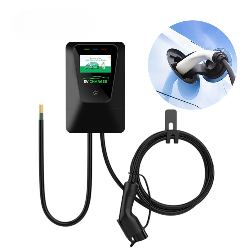 Fast EV Charging Station 22kw 32A 3 Phase Wallbox Type2  Level2  App Rfid Card  Ac Electric Car Charger European Standard