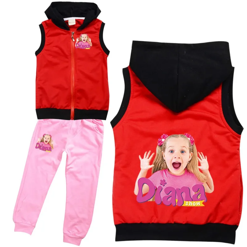 AIAI 2025 ديانا روما تظهر ملابس الاطفال الخريف والشتاء طفل الفتيات الكرتون هوديس السراويل مجموعات طفل الفتيان ملابس رياضية غير رسمية