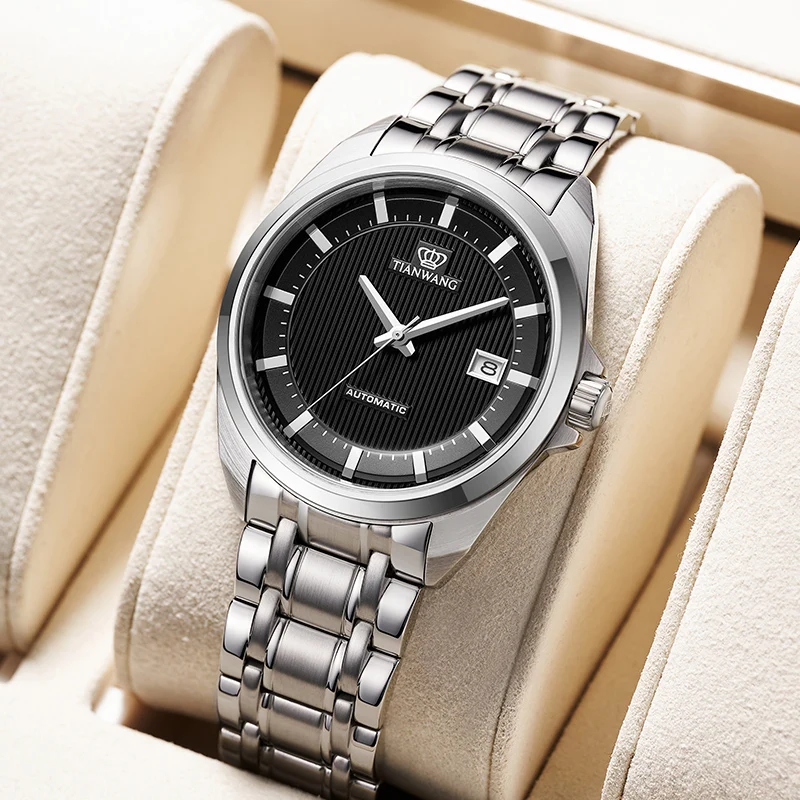 TIAN WANG Luxury Automatic Watch Men NH35 Mechanical Sapphire Glass Stainless Steel Business Dress Wristwatch Reloj Masculino